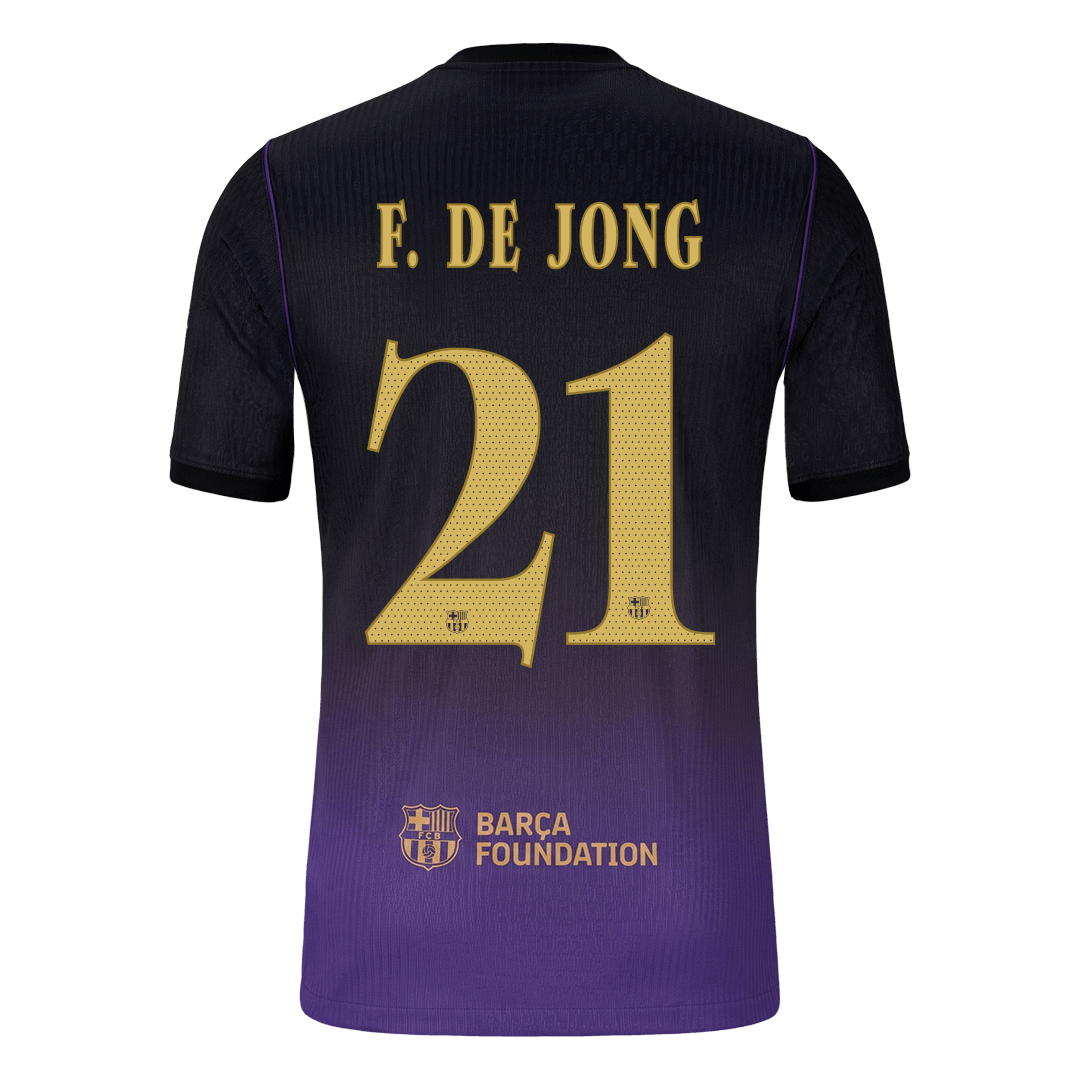 F. DE JONG #21 Barcelona Võõrsilvorm Särk 2026/27 Autentne - UCL