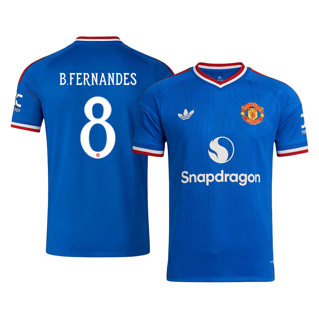 B. FERNANDES #8 Manchester United Võõrsilvorm Särk 2026/27 - UCL