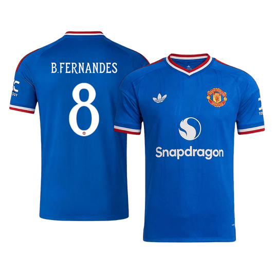 B. FERNANDES #8 Manchester United Võõrsilvorm Särk 2026/27 - UCL