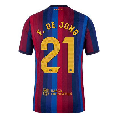 F. DE JONG #21 Barcelona Koduvorm Särk 2026/27 Autentne