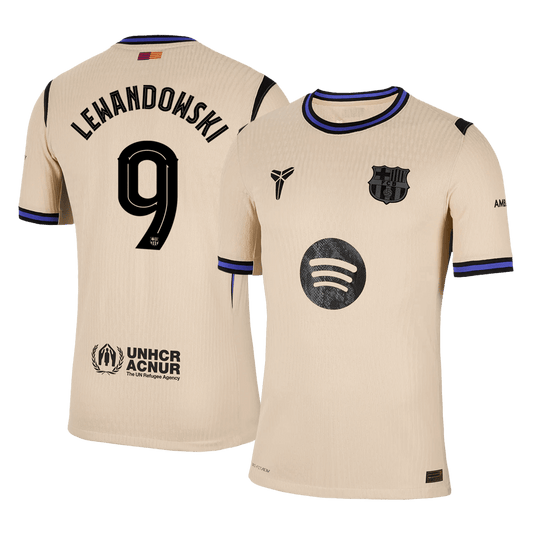 LEWANDOWSKI #9 FC Barcelona Võõrsilvorm Särk 2025/26 Autentne - UCL
