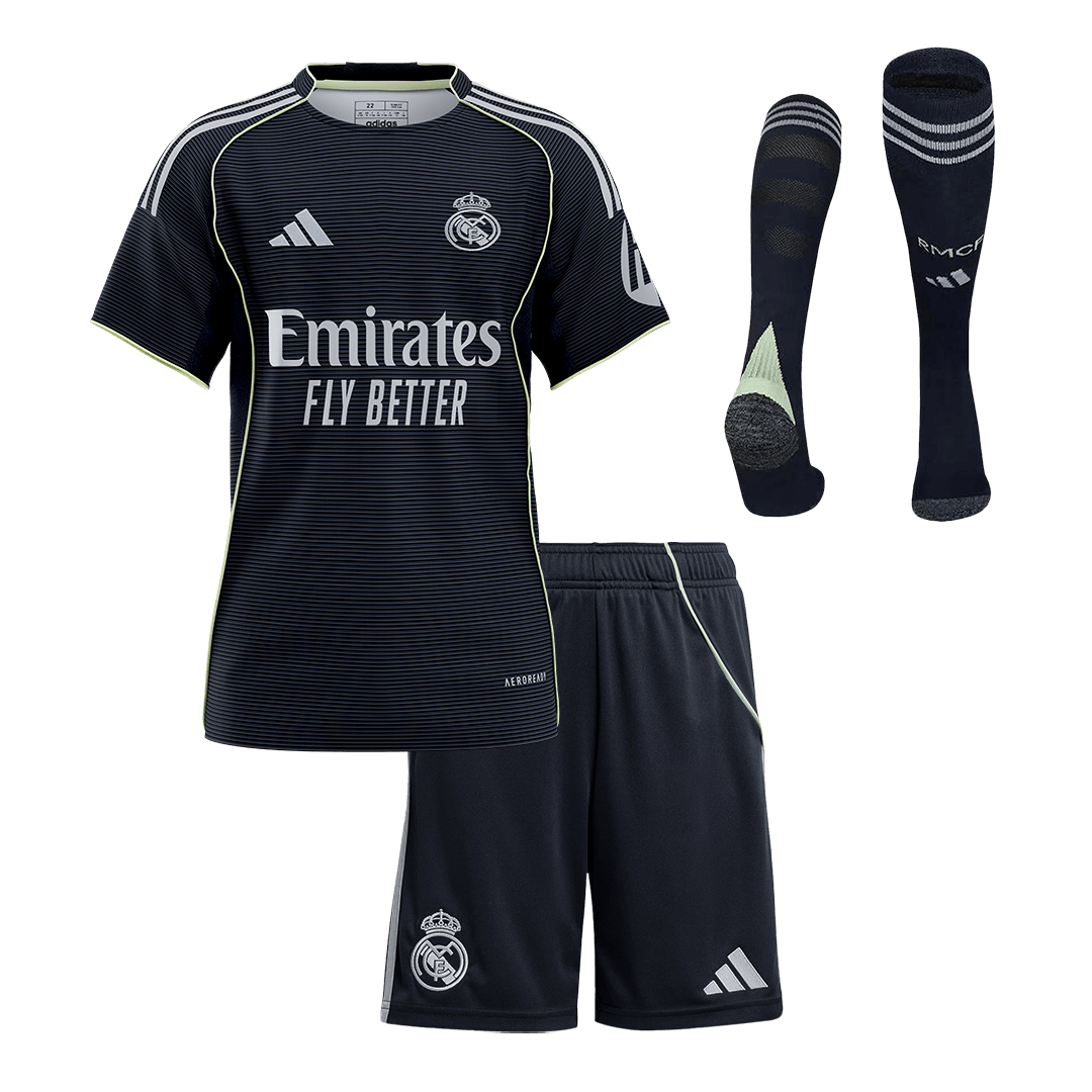 Madridi Real Võõrsilvorm Laste Jalgpallikomplekt 2025/26 - Kvaliteetne