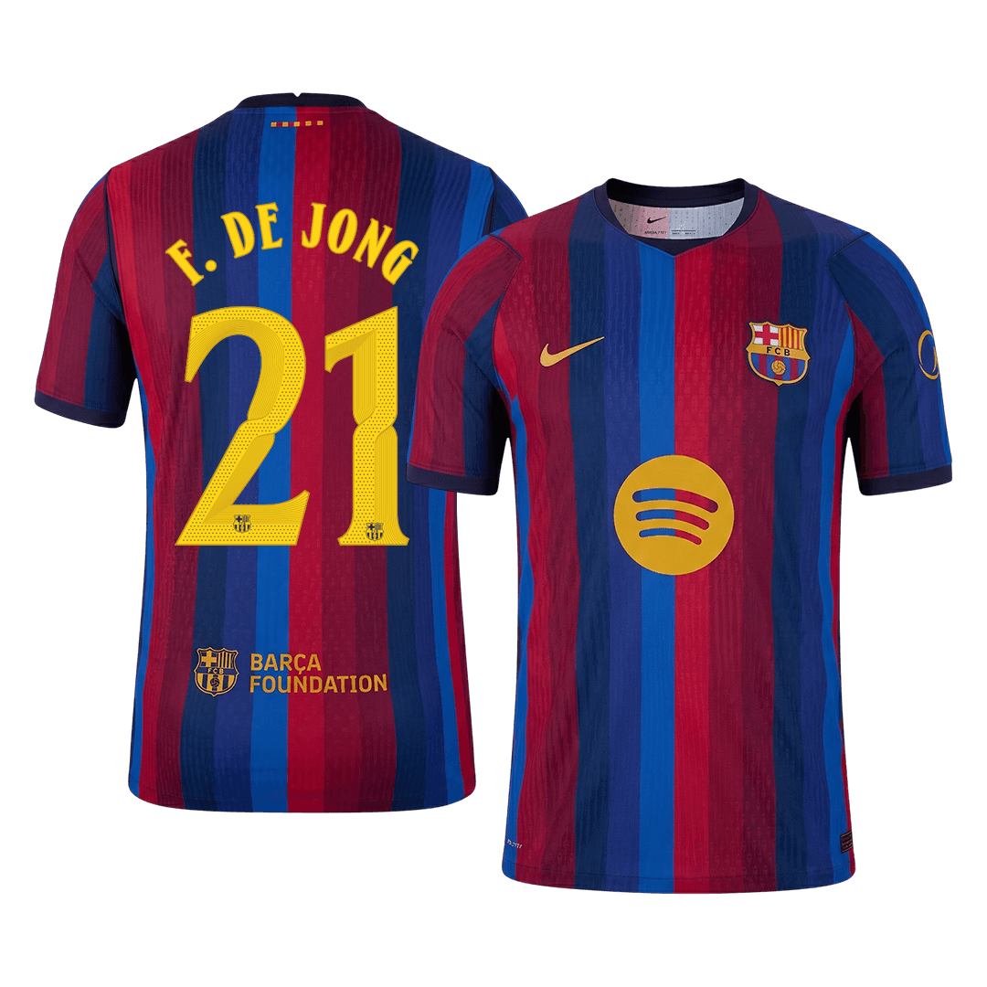 F. DE JONG #21 Barcelona Koduvorm Särk 2026/27 Autentne - UCL