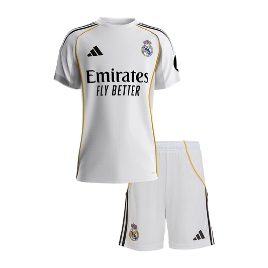 Madridi Real Koduvorm Laste Jalgpallikomplekt 2025/26 - Kvaliteetne