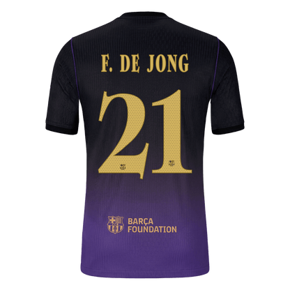 F. DE JONG #21 Barcelona Võõrsilvorm Särk 2026/27 Autentne - UCL