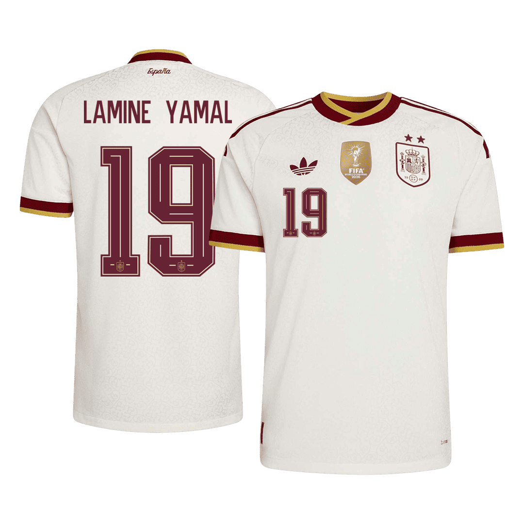 LAMINE YAMAL #19 Hispaania Võõrsilvorm Särk Champion Edition 2026 - 2 Stars 2026 Autentne