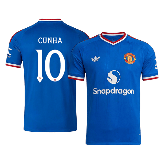 CUNHA #10 Manchester United Võõrsilvorm Särk 2026/27 - UCL