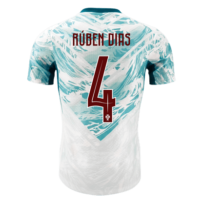 RÚBEN DIAS #4 Portugal Võõrsilvorm Särk 2026 Autentne
