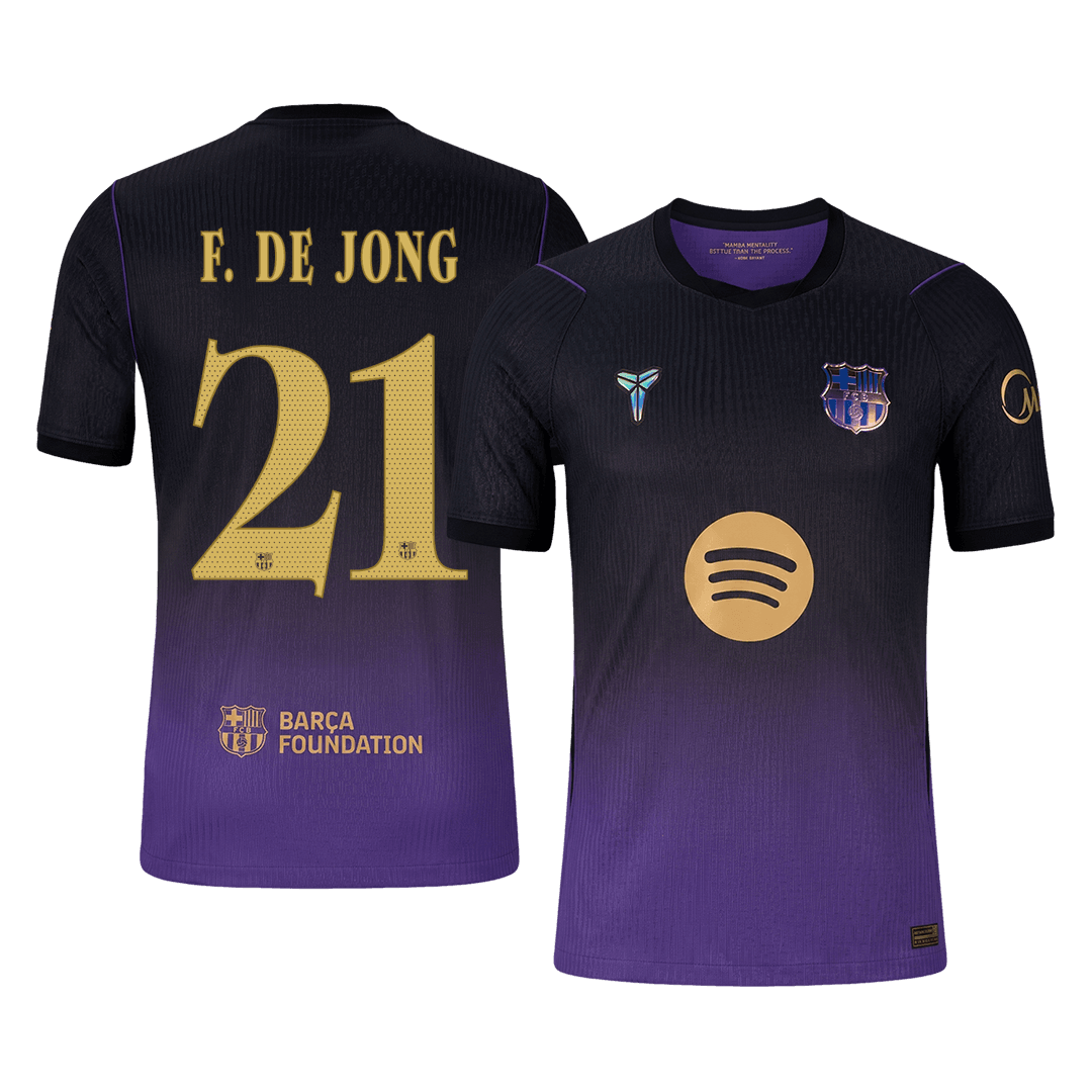 F. DE JONG #21 Barcelona Võõrsilvorm Särk 2026/27 Autentne - UCL