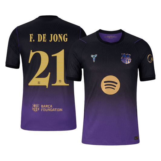 F. DE JONG #21 Barcelona Võõrsilvorm Särk 2026/27 Autentne - UCL